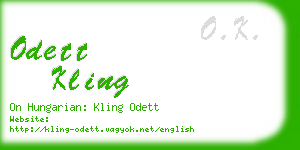 odett kling business card